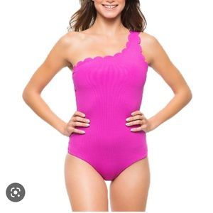 Vanilla/Beach One Shoulder Swimsuit sz L
